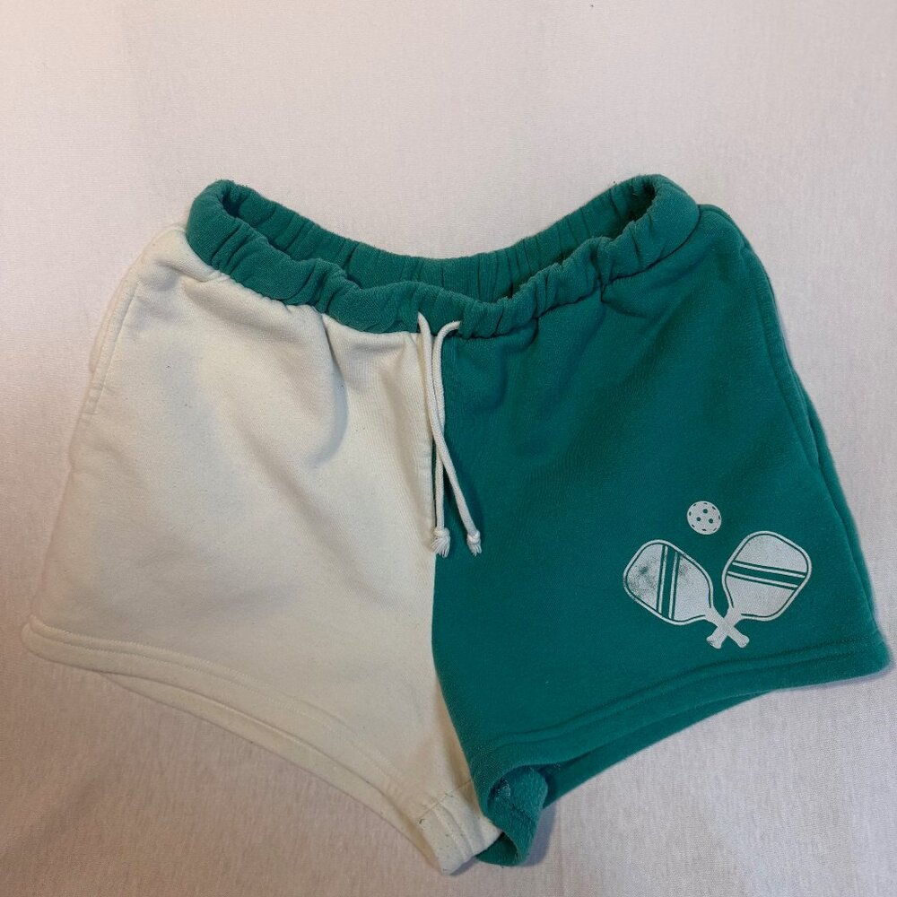 Pickleball Shorts M Color Block Elastic Waist Active